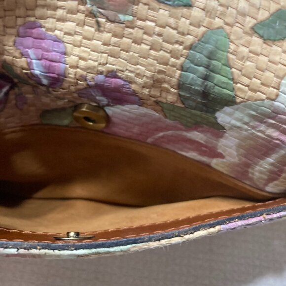 EUC Patricia Nash Leather Crackled Rose Wristlet/Clutch - Picture 4 of 14